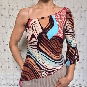 Y2K Asymmetrical Blouse